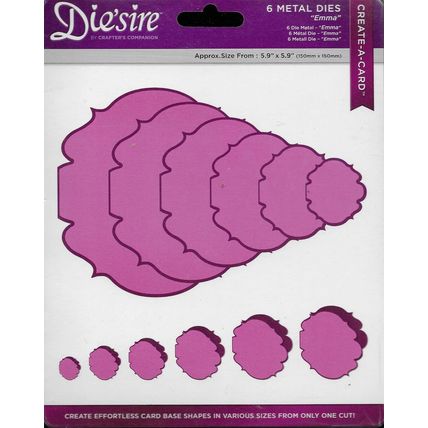 Crafter's Companion. Die'sire. Emma Die Set. Die Cutting Cardmaking Scrapbooking