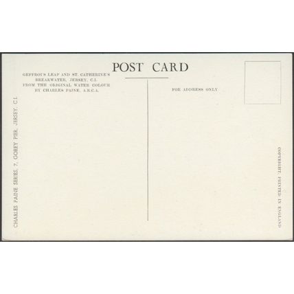 Geffroi's Leap and St Catherine's Breakwater, Jersey, c.1920 - Charles Paine PC