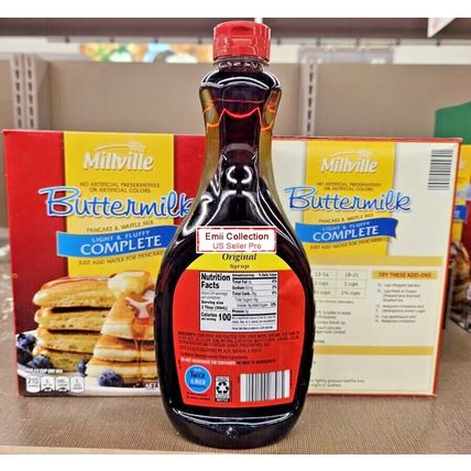 Millville Buttermilk Pancake & Waffle Mix & Millville Orginal Syrup (3 Items)