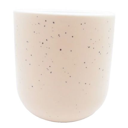 Pink Mug Ceramic 9 CM with Black Dots & Antique Gold Handle Tableware Gift Home