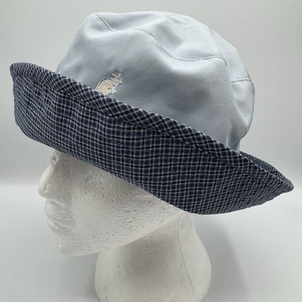Women’s Reversible Kangol Bucket Hat New With Tags Gray/ Blue Plaid - One Size