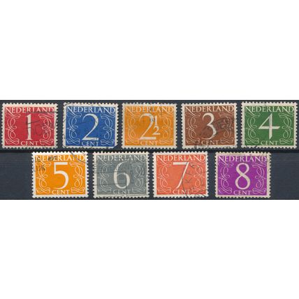 Van Krimpen: 9 Values - Netherlands 1946/57 - Used Hinged (B)