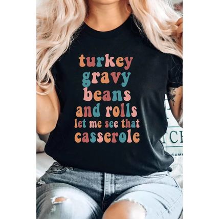 Black Food Lovers Slogan Graphic T Shirt