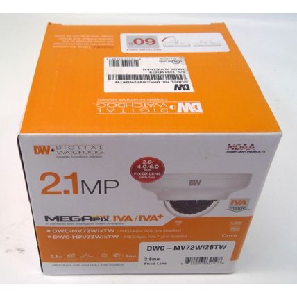 Digital Watchdog DWC-MV72WI28TW 2.1MP Vandal Dome IP Camera/Star-Light Plus & IR