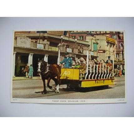 Isle of Man – Douglas, Tram, Toast Rack. (Raphael Tuck & Sons – 1950s)