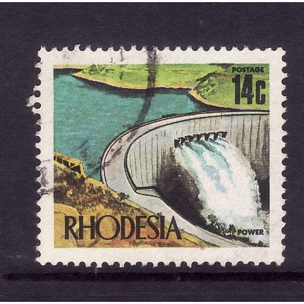 RHODESIA 1970 SG 446a 14c KARIBA DAM FINE USED