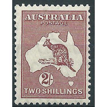 Australia 1945 SG212 2/- Maroon Unmounted Mint ....