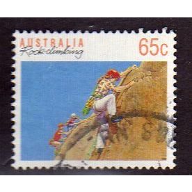 AUS 1989 65c 'SPORTS - ROCKCLIMBING' ( PERF 13.5) FINE USED (EBID43-920)