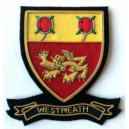 HAND EMBROIDERED IRISH COUNTY WESTMEATH COLLECTORS HERITAGE ITEM TO BUY CP MADE