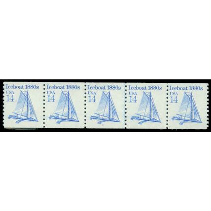2134 14c Iceboat Fine MNH Dry Gum PNC 3/5 P0238