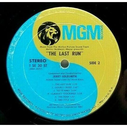 Jerry Goldsmith - The Last Run Soundtrack 1971 LP Vinyl Record (P6)