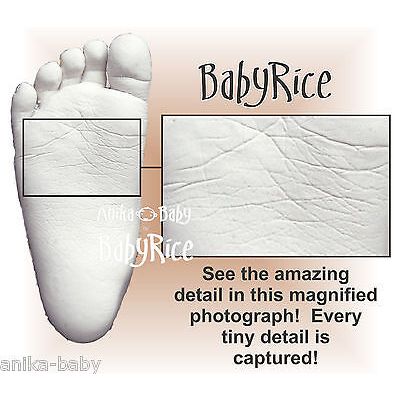 New Twins Girl Boy Large 3D Baby Casting Kit Silver HandFoot Mahogany/Gold Frame