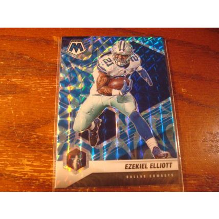 2021 Mosic, 2-Cards, Blue/Green, Reactive Prizms, EZEKIEL ELLIOTT, Cowboys #60