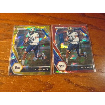 2019 Panini Prizm, 2-Cards, Cracked Ice, Red/Gold, TYLER BOYD