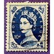 GB 1954 10d blue used SG527
