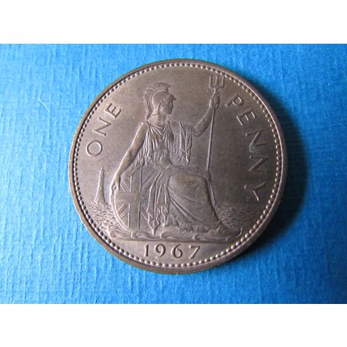 1967 QUEEN ELIZABETH II ONE PENNY FREE POST. (j) AAJ