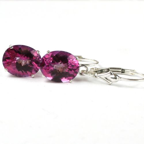 Pure Pink Topaz, 925 Sterling Silver Leverback Earrings, SE107
