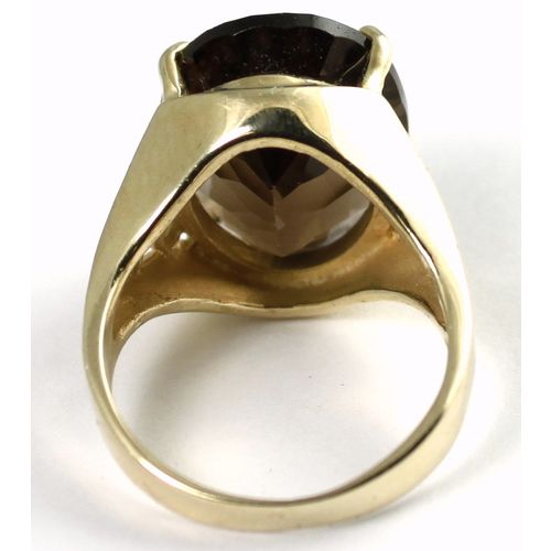 Smoky Quartz, 10KY Gold Ring, R049