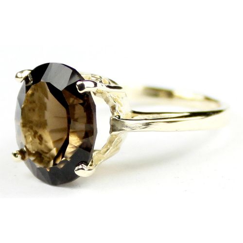 Smoky Quartz, 10KY Gold Ring, R055