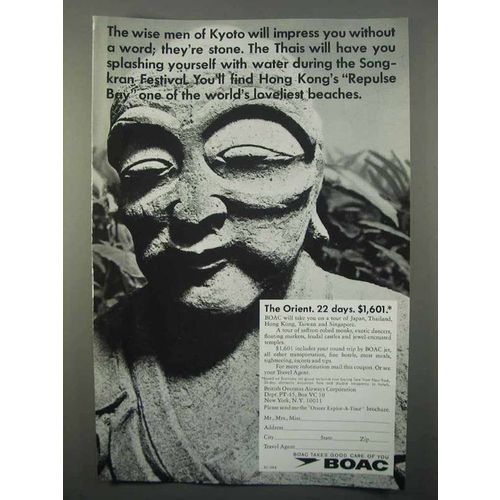 1966 BOAC Airways Ad - The Wise Men Of Kyoto