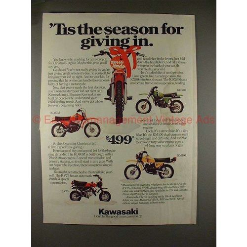 1979 Kawasaki Motor Bike Ad, KD80M KV75 KDX80 KM100!!