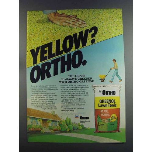 1982 Ortho Greenol Lawn Tonic Ad - Yellow?