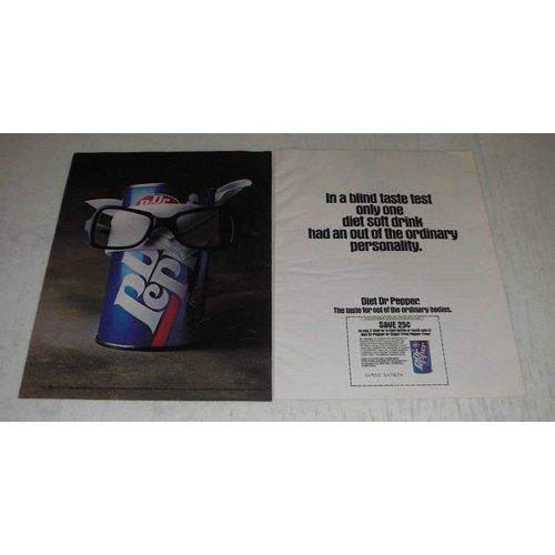 1986 Diet Dr Pepper Ad - In a Blind Taste Test