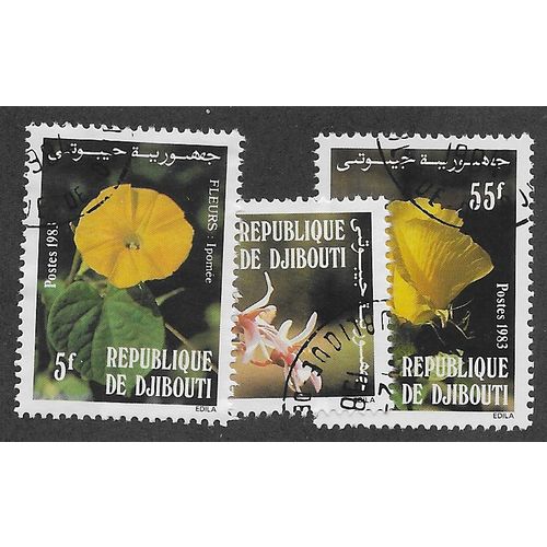 DJI 1983 (SET)'FLOWERS' (3v) FINE USED (EBID 55-037)