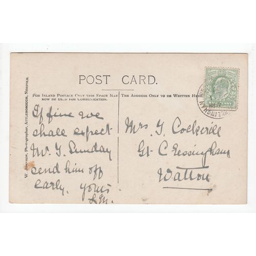 Little Ellingham Hall Postcard 1907 RP Norfolk