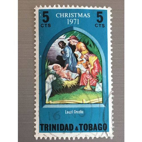 Trinidad & Tobago 1971 Christmas 5c Local Creche Used SG 400 Sc 204 stamp xmas