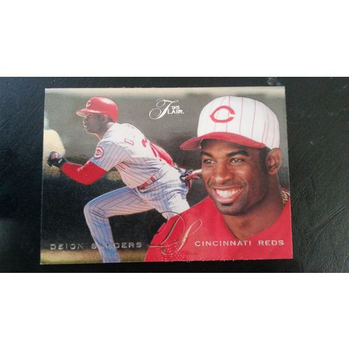 1995 Flair Card # 340 Deion Sanders Excellent-Mint (6) Cincinnati Reds
