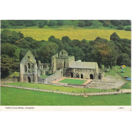 6x4 Continental size printed postcard Valley Crucis Abbey Llangollen