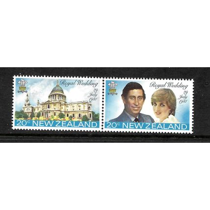NEW ZEALAND 1981 ROYAL WEDDING SG 1247 / 1248 SET 2 VALS UM MINT