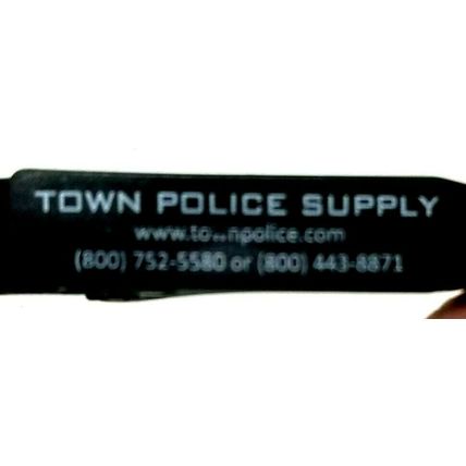 Town Police Supply Bottle and Can Opener Advertisement Keychain Black (B18)