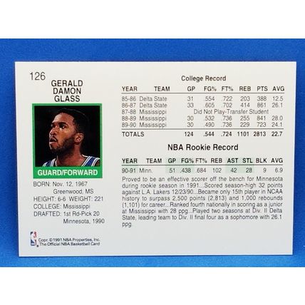 1991-92 Hoops #126 Gerald Glass
