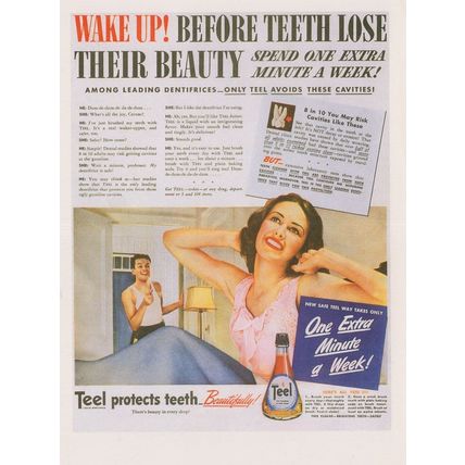 Teel Protect Teeth Dentist Cure Avoid Cavities Advertising Postcard