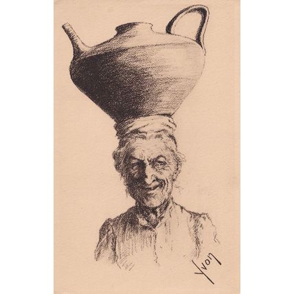 Le Pays Basque Ainhoa Basses-Pyrenées Vielles Femme Postcard