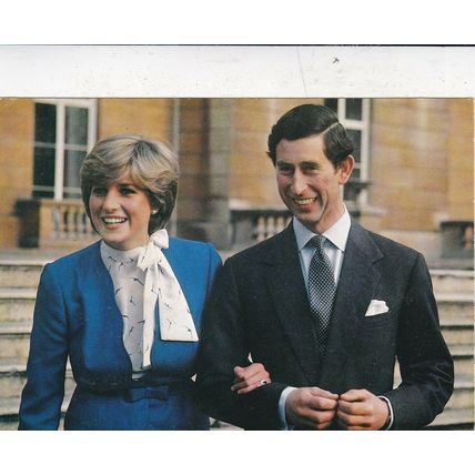 Prince of Wales and Lady Diana Spencer Postcard unused VGC