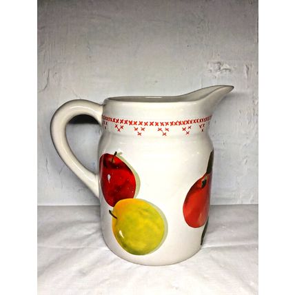 Apples Ceramic Red/Green/Yellow Pitcher - Hallmark Jan Karon Mitford Series