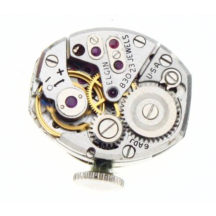 Elgin 830 Vintage Watch Movement 23 Jewels Size 20/0s Runs Good Balance