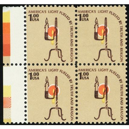 1610, Mint NH $1 HUGE Color Shift Error Block WoW - Stuart Katz