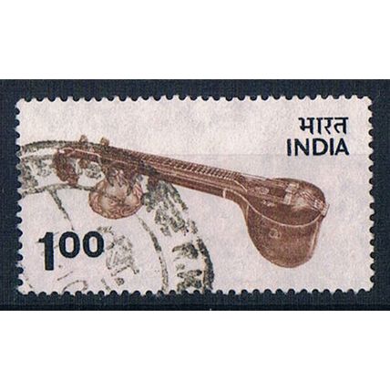 India 1974 SG723 indi113 Sitar 1r Used Stamp