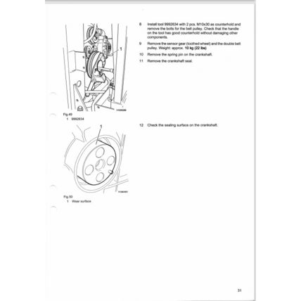 Volvo L60F L70F L90 Engine Repair Service Manual 2007 VOE21A1002898 PDF