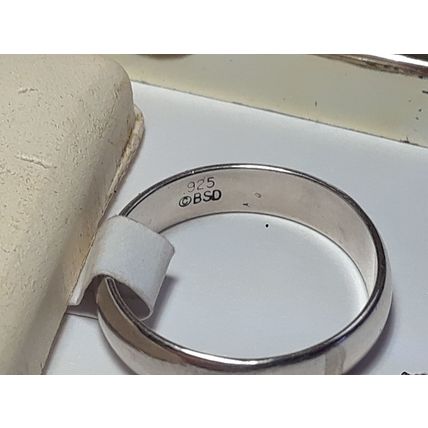 Estate 5.0mm half round "Purity" engraved Sterling Silver S-9 Band Ring #19516