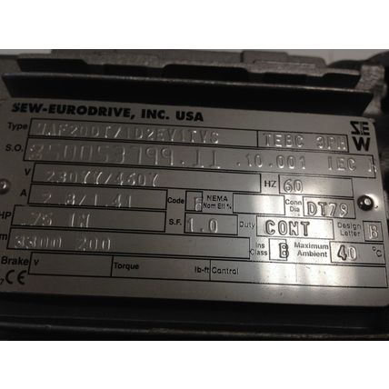 New WAF20DT71D2EV1TVS SEW EURODRIVE 3PH ,A2E170-AF25-12,0182-3582,TB