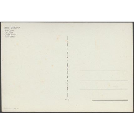 Río Oñar, Gerona, 1961 - Bosch Tarjeta Postal