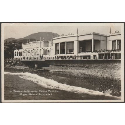 Le Nouveau Casino Municipal, Menton, 1935 - Munier Photo CPSM
