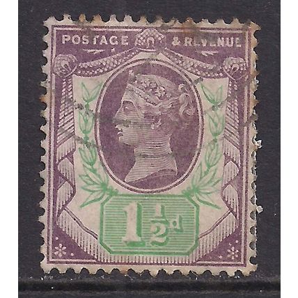 GB 1887 - 92 QV 1 1/2d Jubilee used SG 198 (K553 )