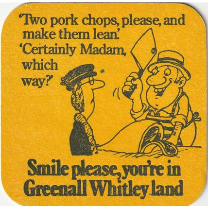 BEER MAT - GREENALL WHITLEY BREWERY - LOCAL BITTER - (Cat No 351) - (1976)