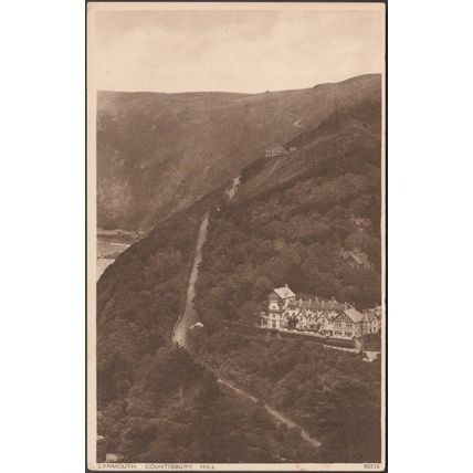 Countisbury Hill, Lynmouth, Devon, c.1930 - Photochrom Postcard
